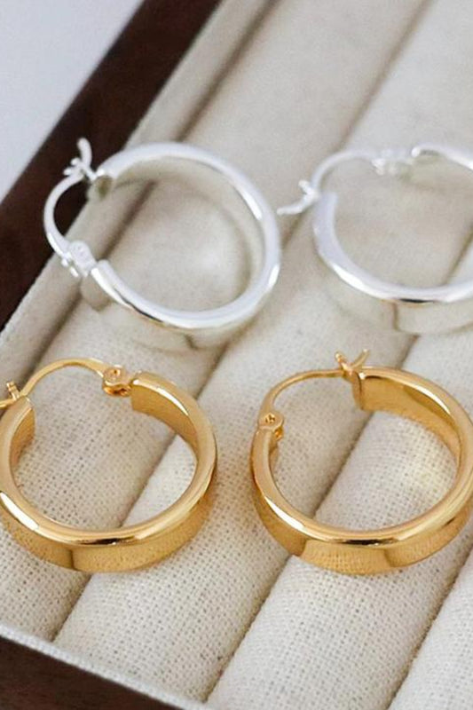 Gold-Plated Brass Huggie Earrings