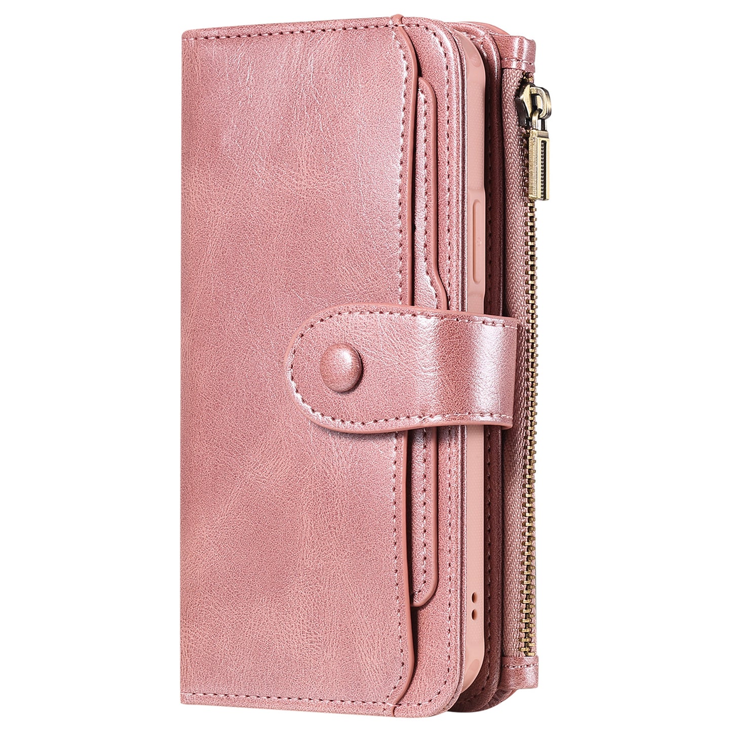 Applicable To 16 Mobile Phone Leather Case Retro Multi-function Card Wallet Split Magnetic Anti-fall Shell