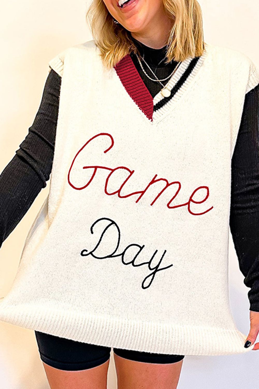 GAME DAY V-Neck Sweater Vest