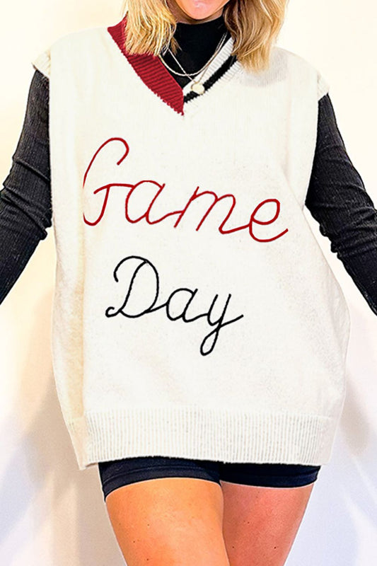 GAME DAY V-Neck Sweater Vest