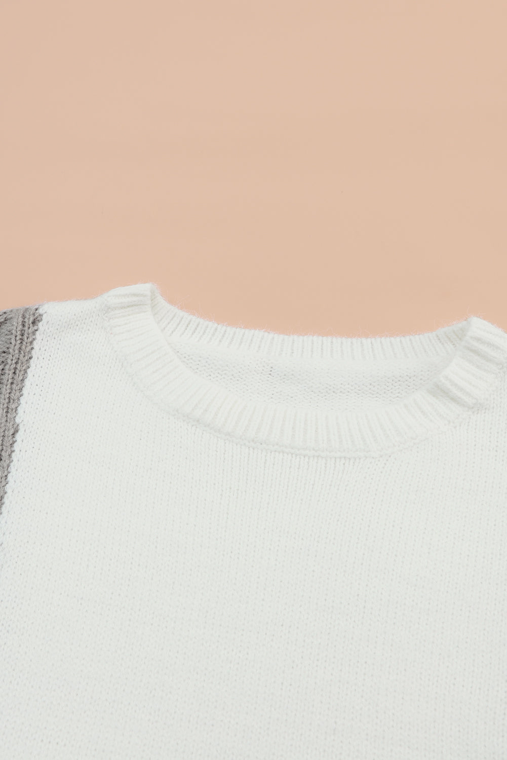 Color Block Textured Drop Shoulder Sweater