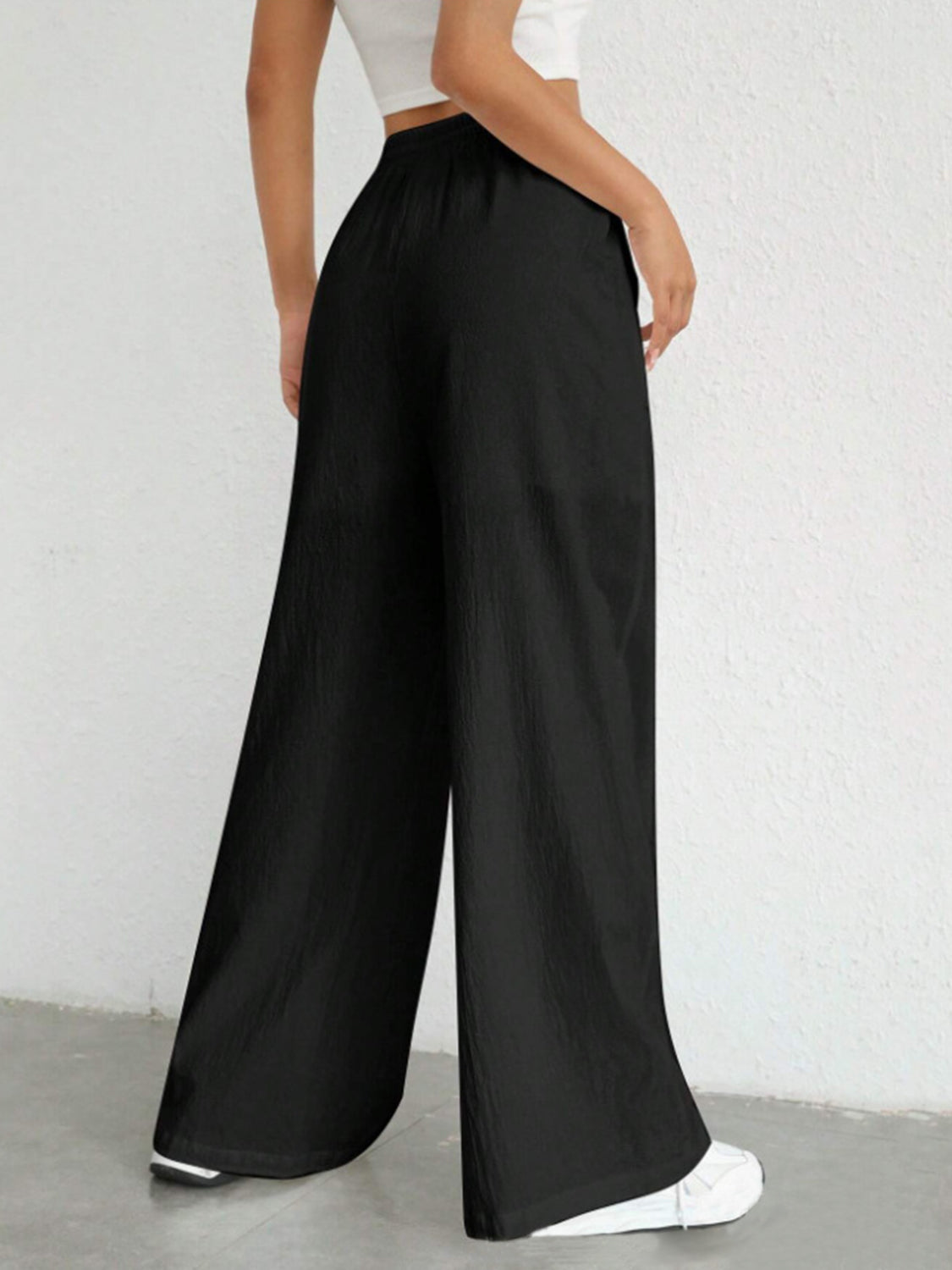 Drawstring Wide Leg Pants